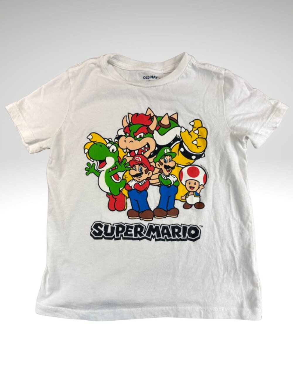Nintendo Super Mario Bros Mario Luigi Yoshi Kids White Graphic T-Shirt 6-7(146B)